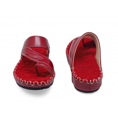 Sandals Flat SKC-10 CCO Red Leather